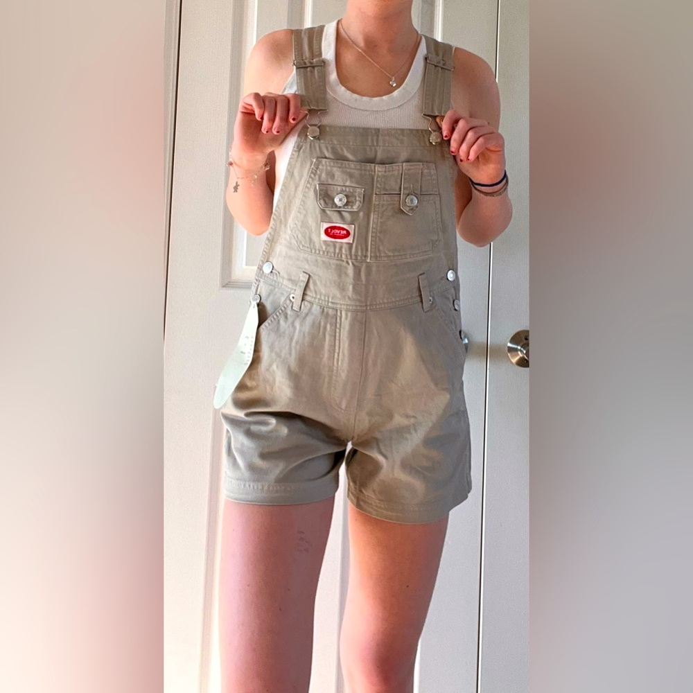 90s Revolt Women’s Juniors Classic Twill Short Overalls